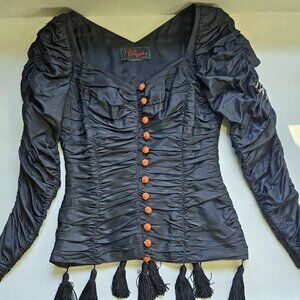 Lolita Lempicka XS Black Silk Top a RARE Find